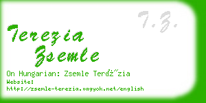 terezia zsemle business card